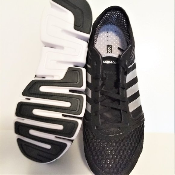 NWT Adidas athletic shoes running 7.5 Black white Mesh light DISCOUNT SHIPPING!! main image 4